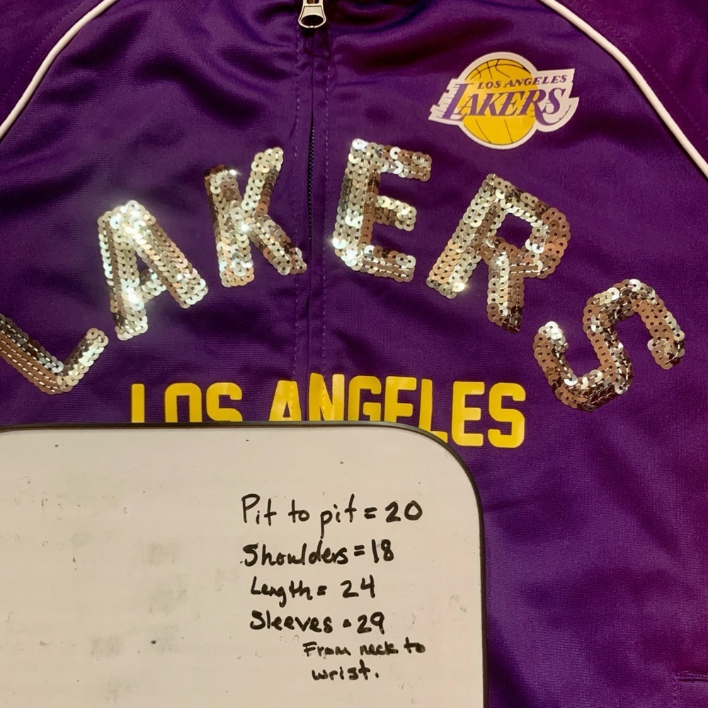 Womens G-III 4Her Carl Banks Purple/Gold LA Lakers Full-Zip Track Jacket Sz S - Picture 4 of 6